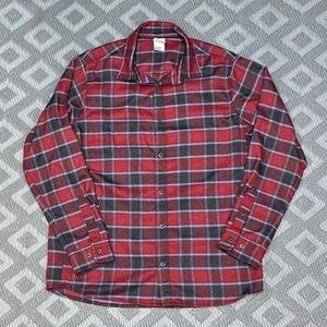 The North Face Men's Longsleeve Thermocore Shirt in Cardinal Red Plaid [C15]
